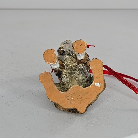 Vintage Boxer Pit Bull Dog Christmas Ornament Red Bow - Picture 7 of 8